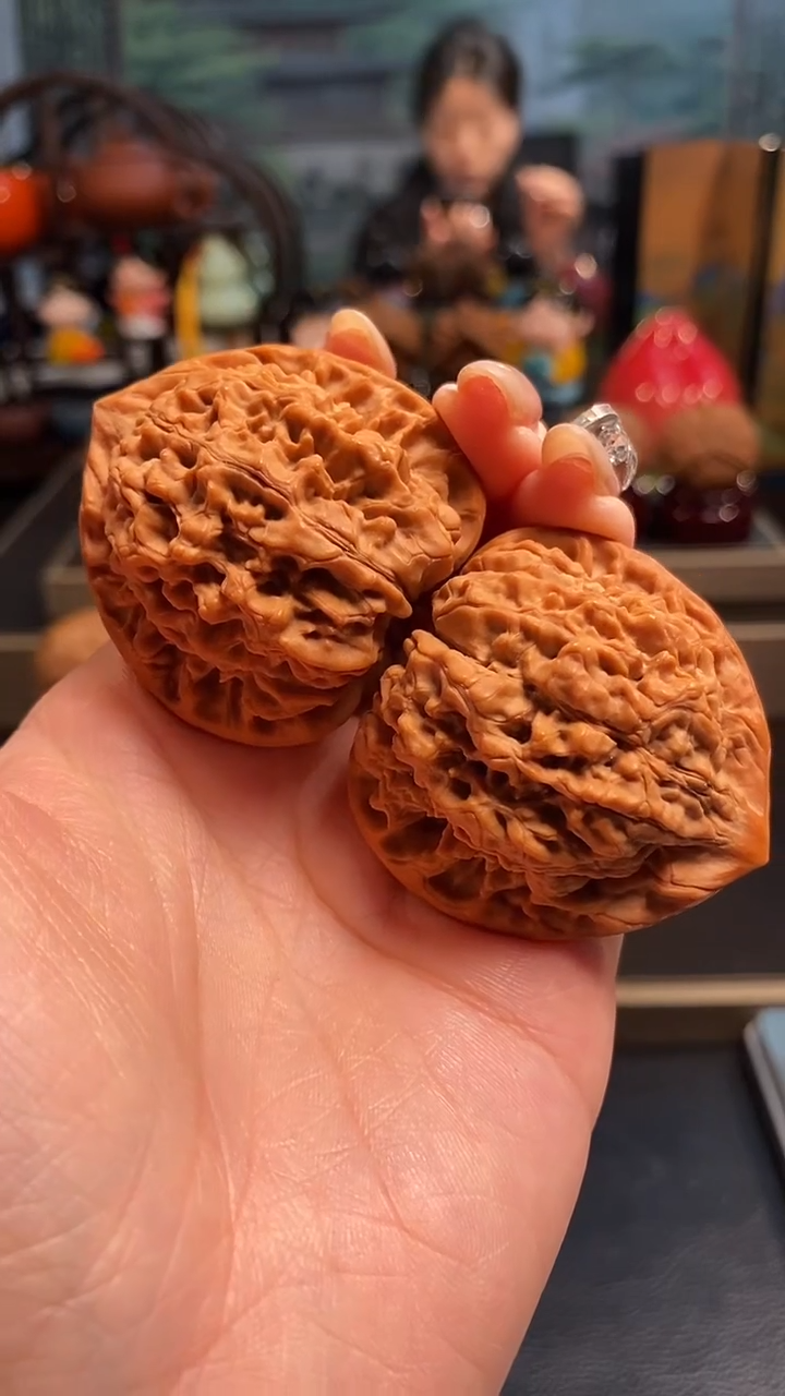 【闪购商品】文玩核桃把件F875官帽45