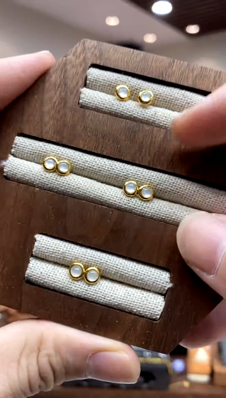 【闪购商品】翡翠耳饰银S925镶嵌耳钉 多样性发*1件