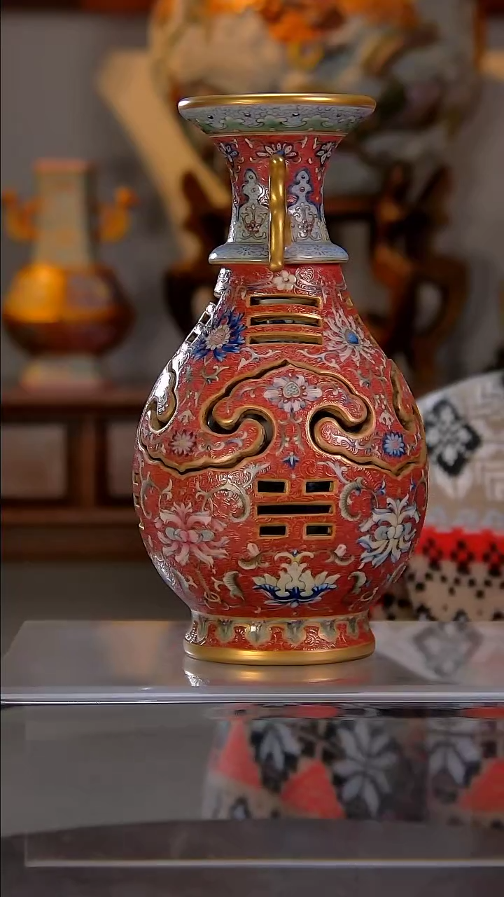 【闪购商品】珐琅彩转心瓶精品陶瓷