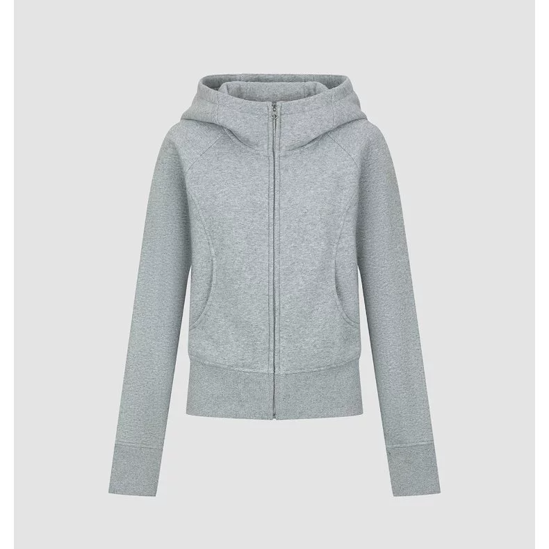 UR2025冬季新款女装简约基础运动风连帽短款外套UYB150003