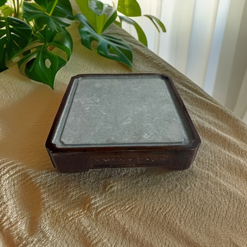 金砖底座，小干泡盘简约方形，纯手工大漆泡茶盘