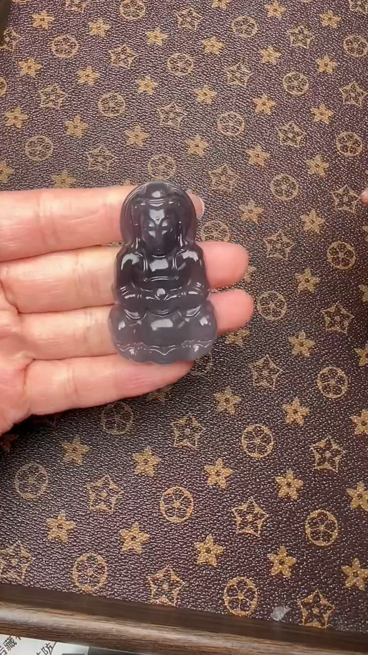 【闪购商品】和田玉吊坠(不含链)未镶嵌烟紫观音HBHT000005