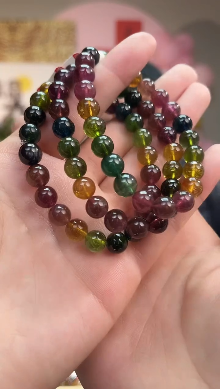 【闪购商品】碧玺手链未镶嵌30多样性发其一8+