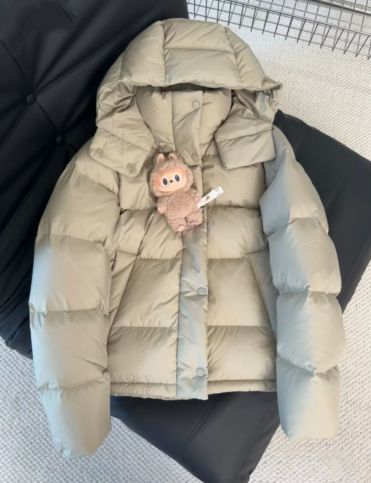 Puf 2五格灰鹅绒羽绒服女加厚小个子宽松大码冬季外套