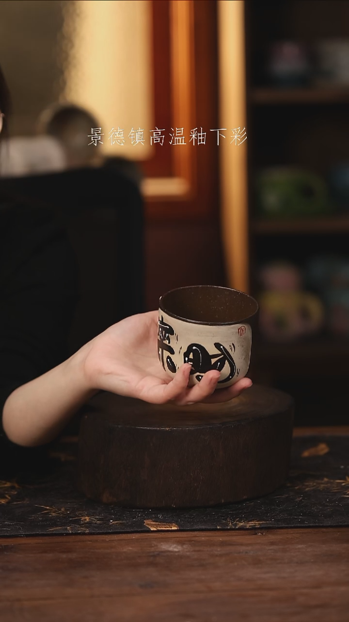 陶瓷景德镇高温釉下手绘陶瓷@L058@