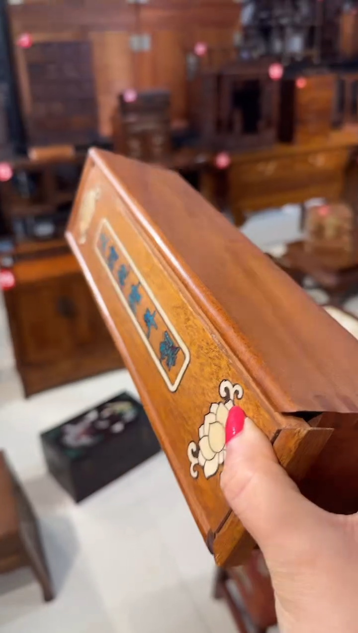 【闪购商品】木木艺缅花嵌字线香盒68.888