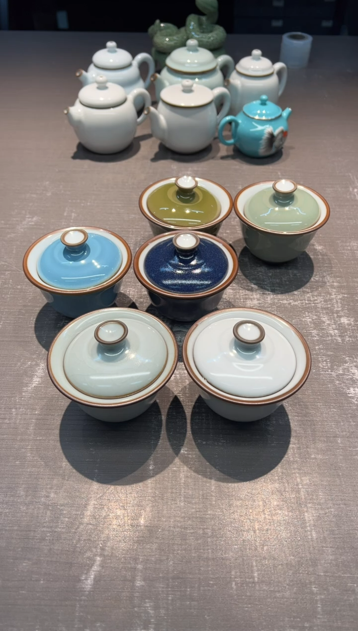 【闪购商品】燕泥堂 汝白 小盖碗