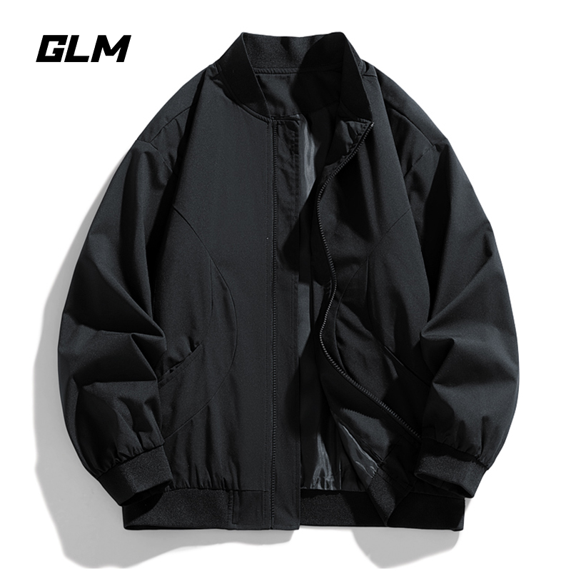 GLM潮牌春季飞行服夹克男女同款棒球领秋冬情侣休闲潮流加棉外套