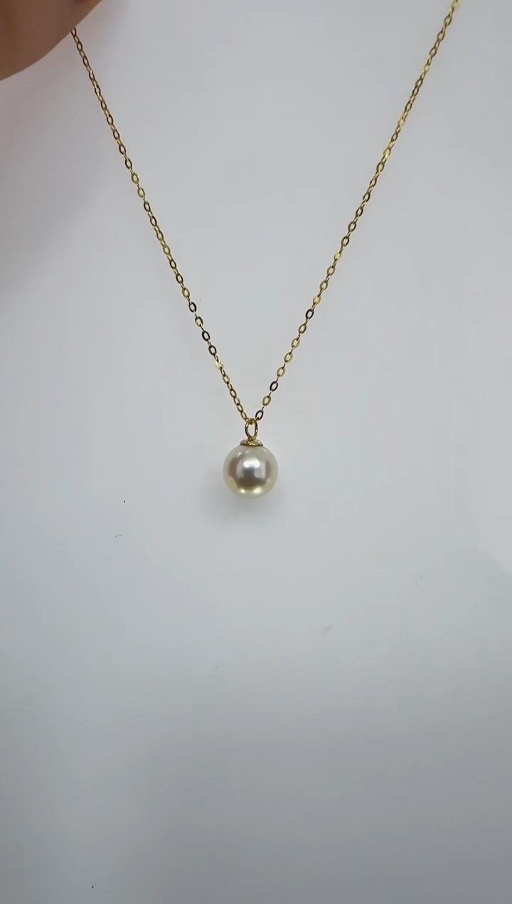 【闪购商品】海水珍珠DA18K金镶嵌吊坠8 c978