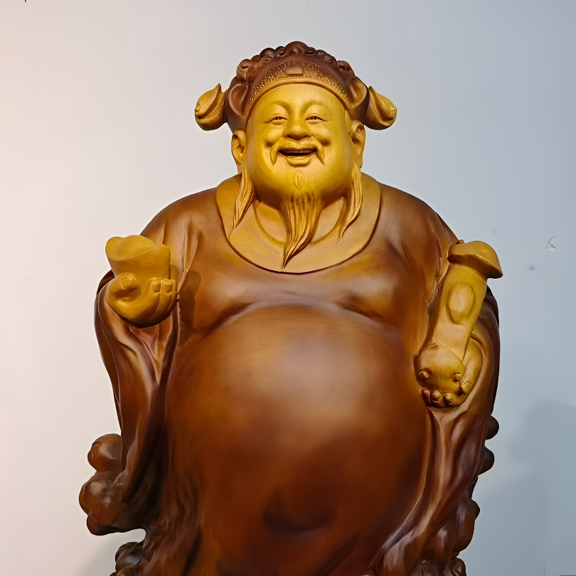 根雕人物摆件手工雕刻客厅茶室酒店民宿装饰收藏艺术作品