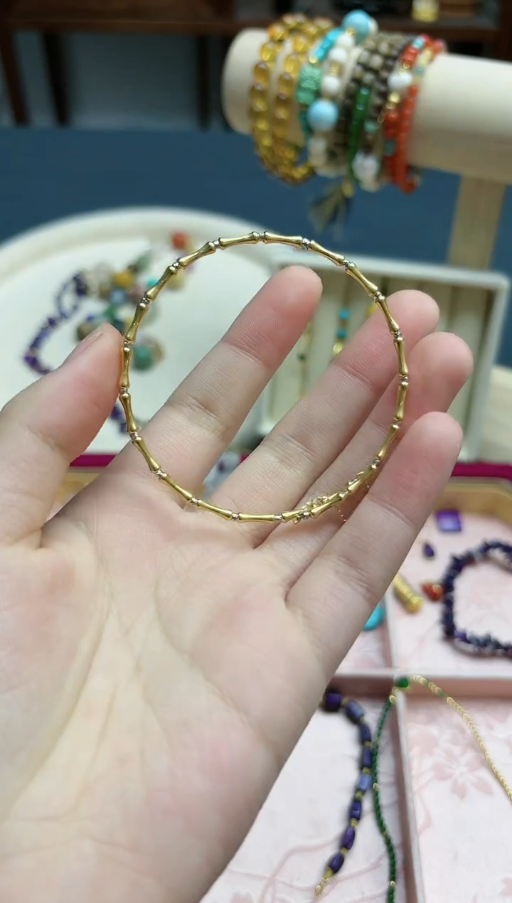 【闪购商品】18K金手饰18k金竹节手链*1 MY