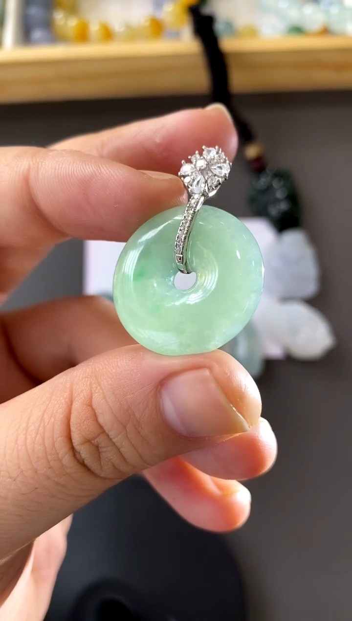 【闪购商品】翡翠颈饰银S925镶嵌买断价