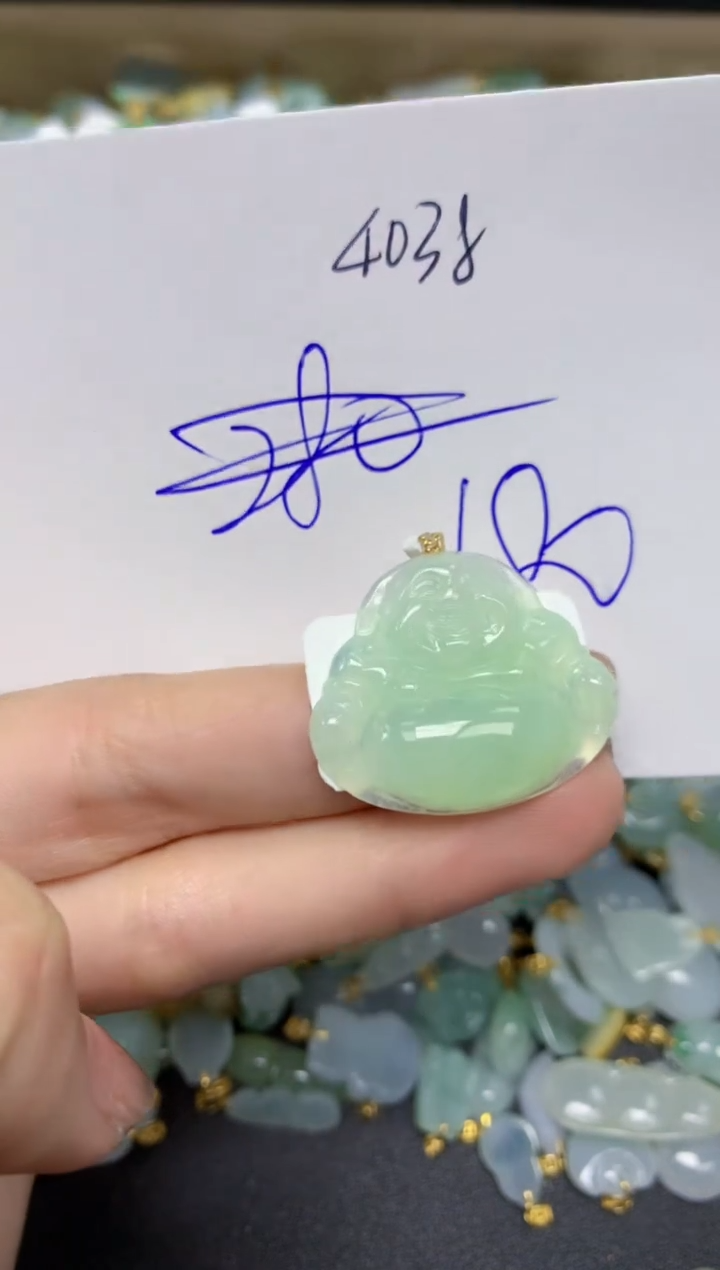 【闪购商品】翡翠颈饰18K金镶嵌天然翡翠A货