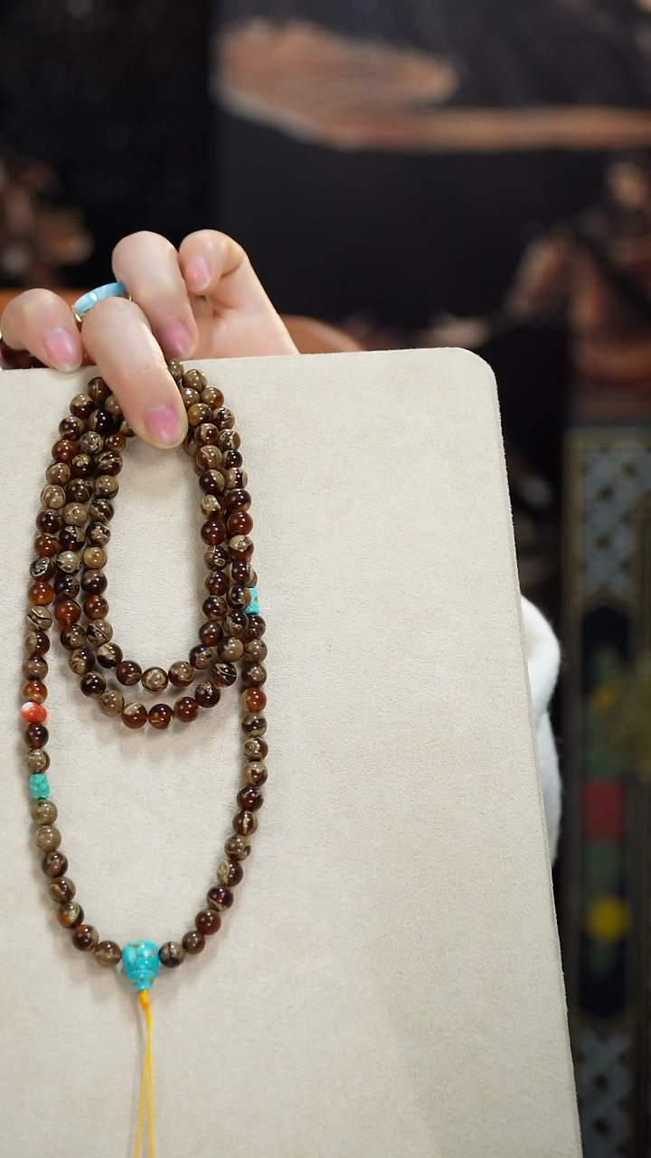 琥珀项链未镶嵌天然溶洞珀项链