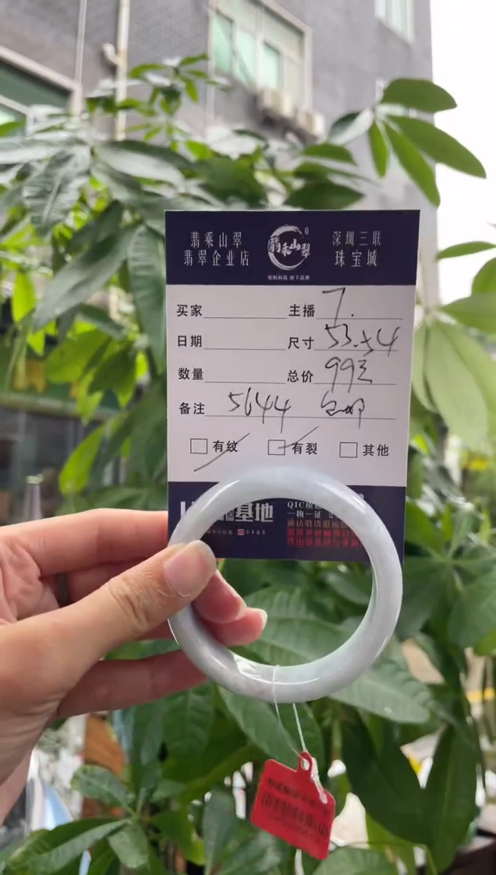 未镶嵌手镯翡翠Q 53正圈 5644