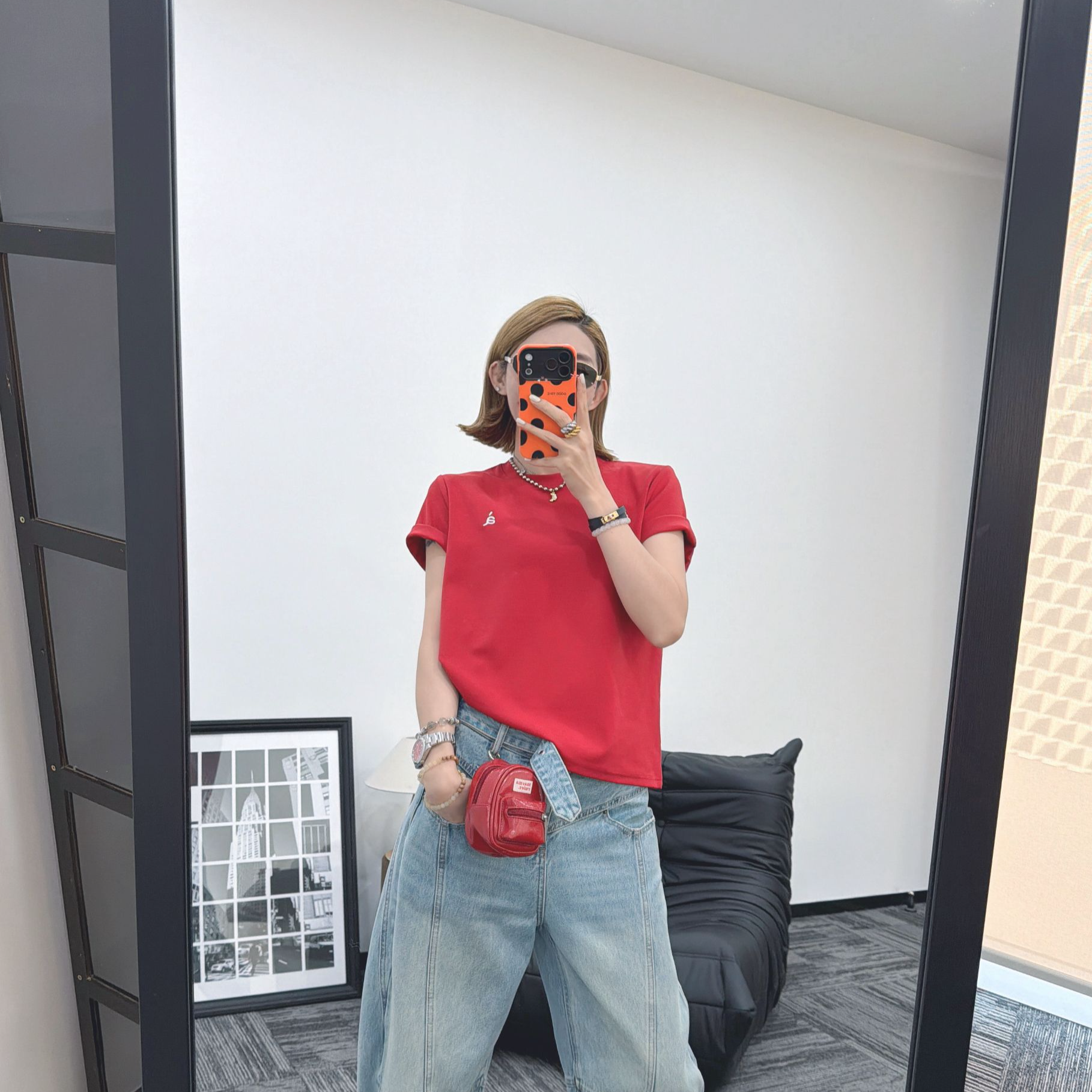 AMYLIANG｜【“à”上心头】26早春新款设计师限定重工刺绣T恤0476