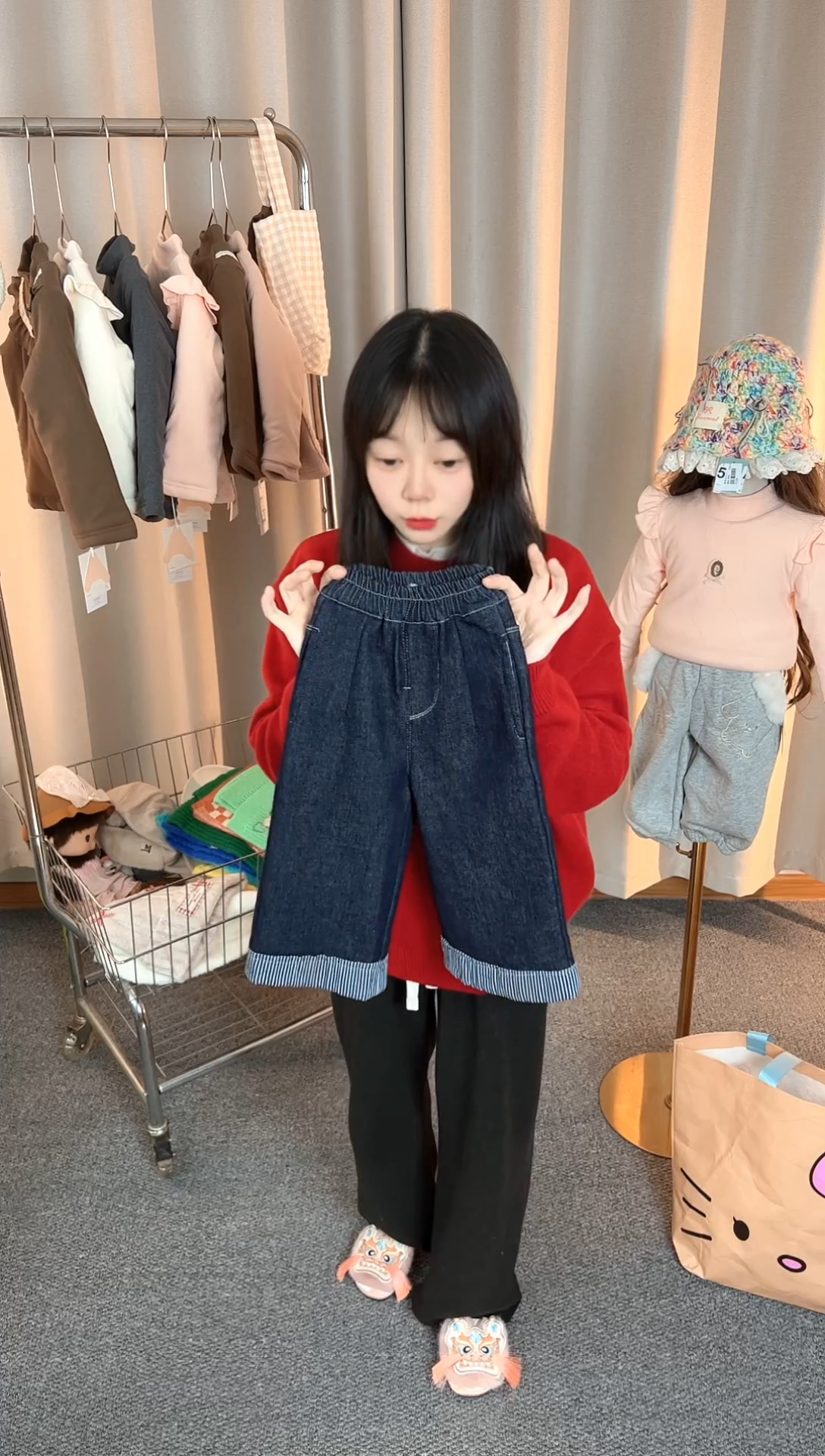 儿童加厚长裤100码A419