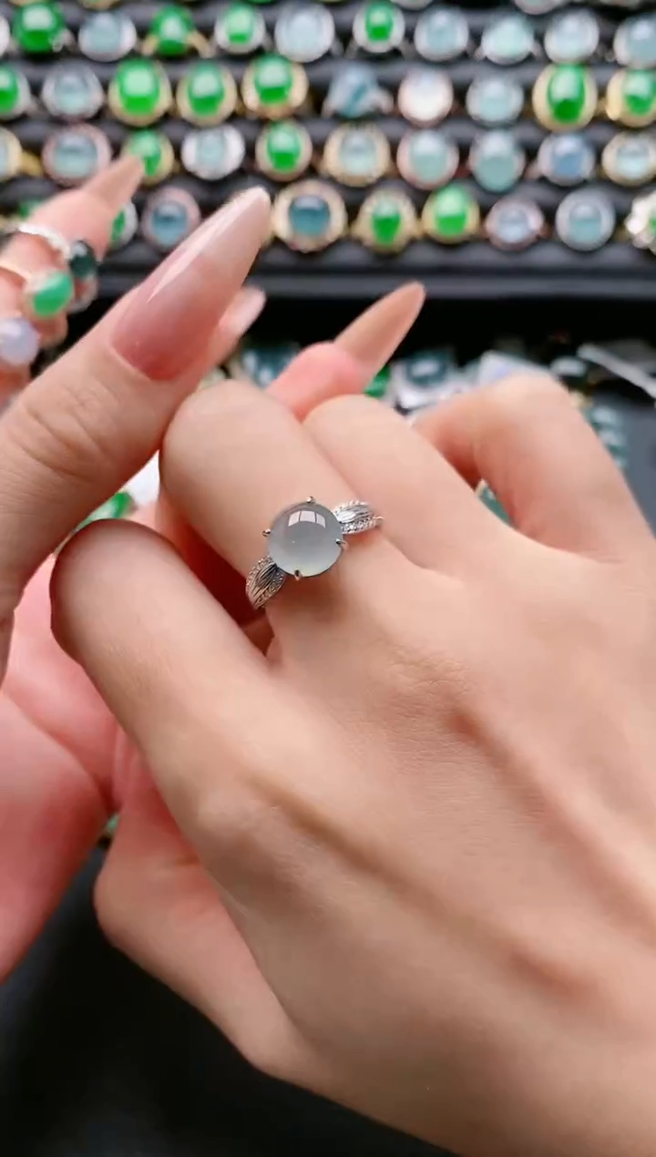 【闪购商品】翡翠戒指银S925镶嵌11111111