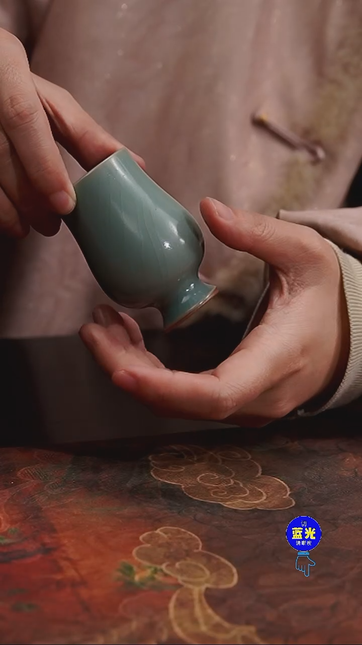 摆件瓷瑕（针尖，气泡）清凉寺原矿釉闻香杯