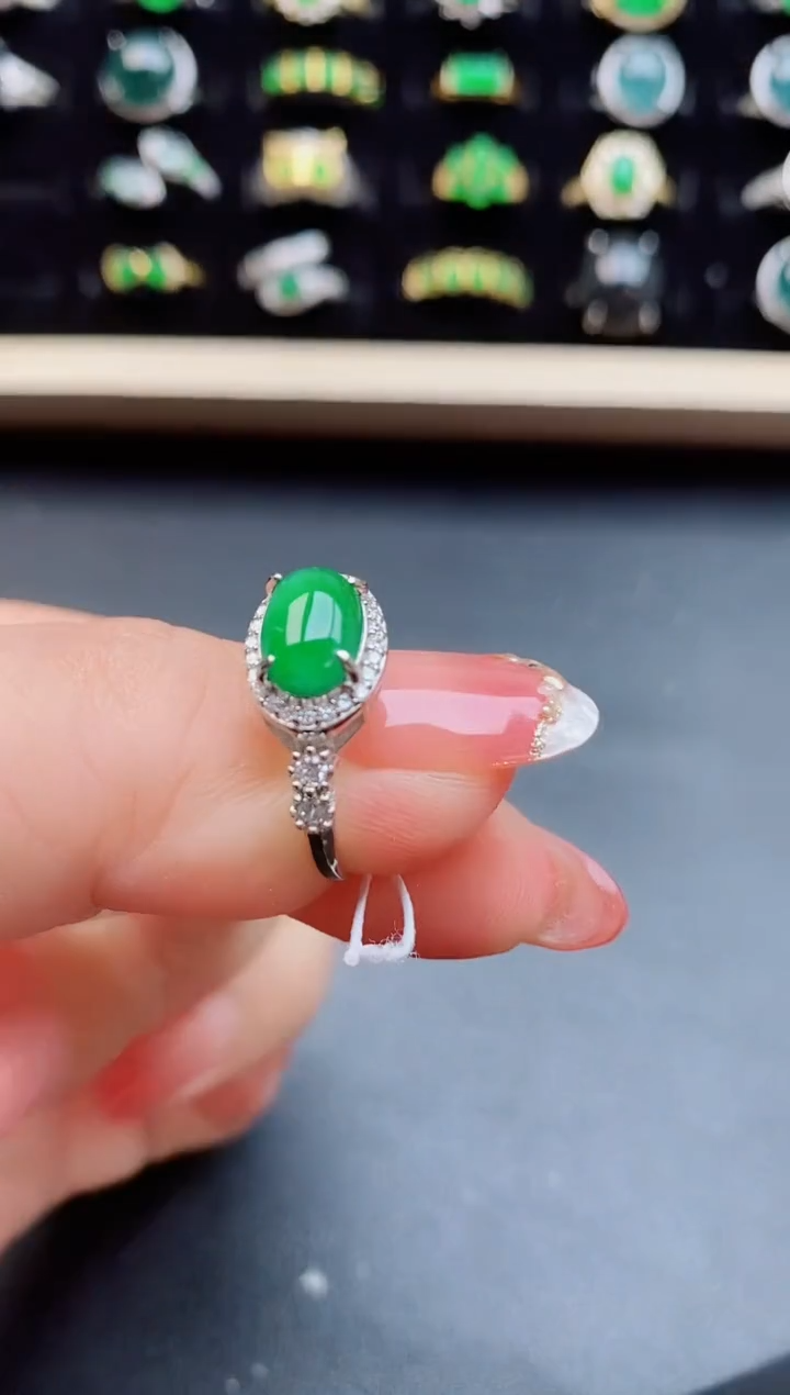 【闪购商品】翡翠戒指银S925镶嵌1212