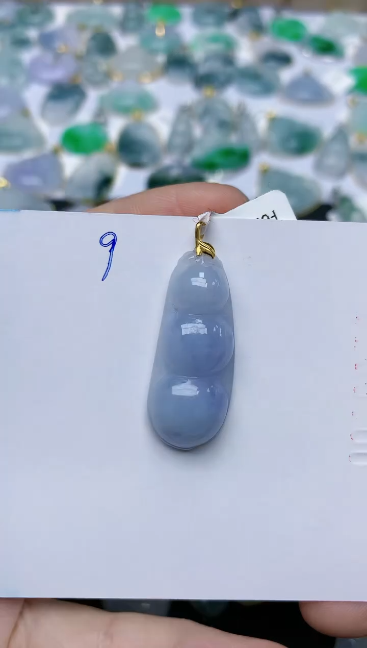 【闪购商品】翡翠颈饰18K金镶嵌天然翡翠A货    