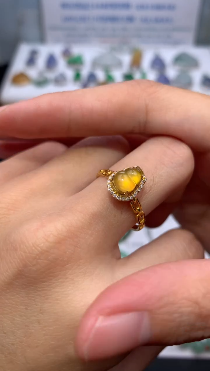 【闪购商品】定制翡翠18K金镶嵌模式推广期24小时鉴赏期