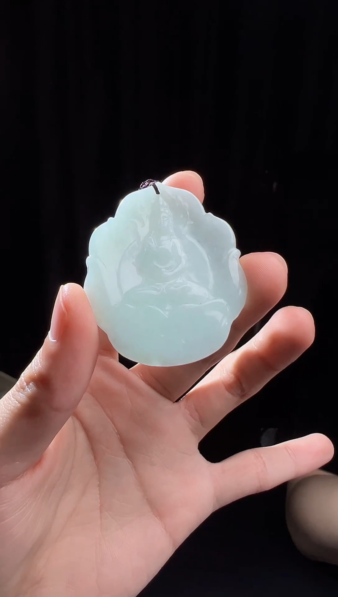 【闪购商品】翡翠颈饰未镶嵌天然翡翠(多样性发)观音11115