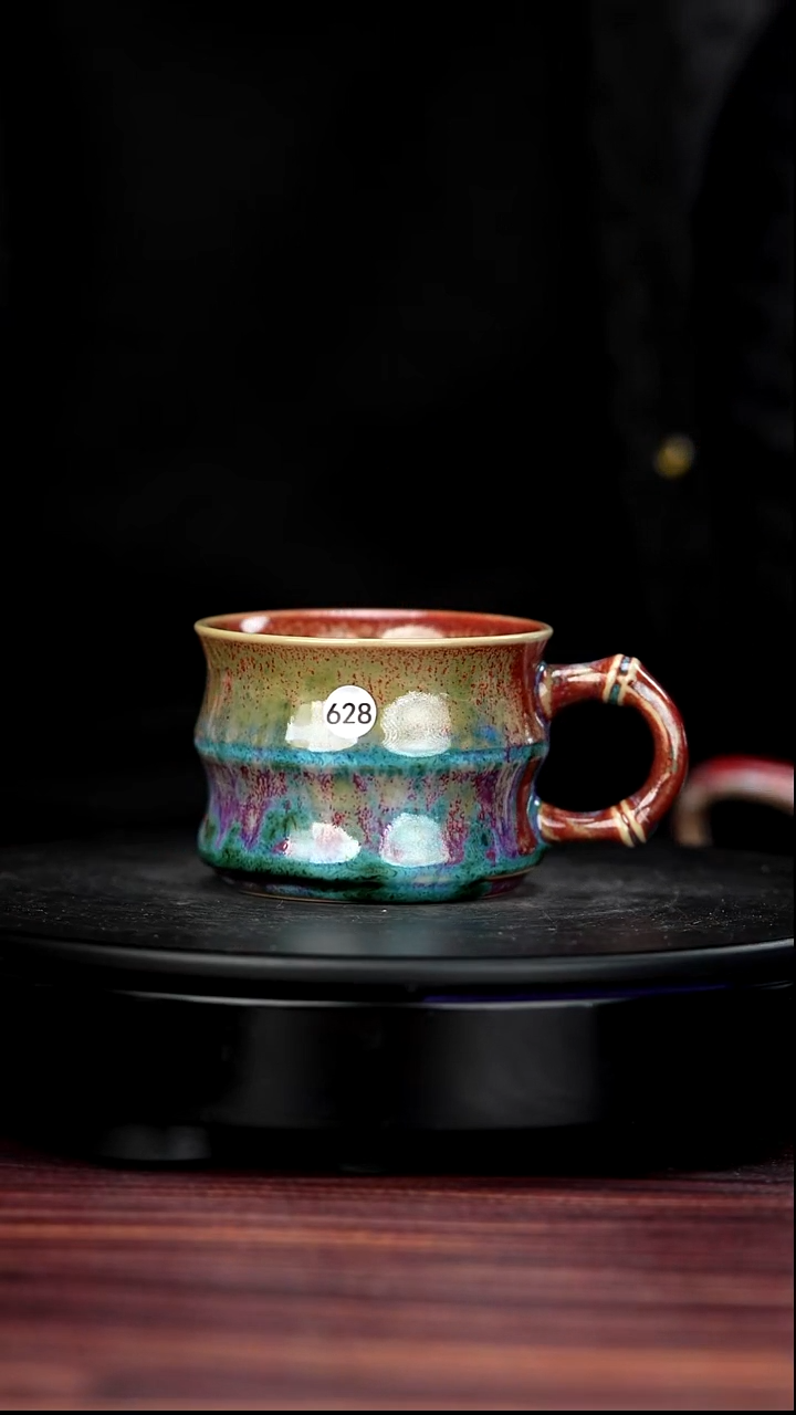 盖碗瓷628#李盼龙一级品原矿钧瓷马克杯