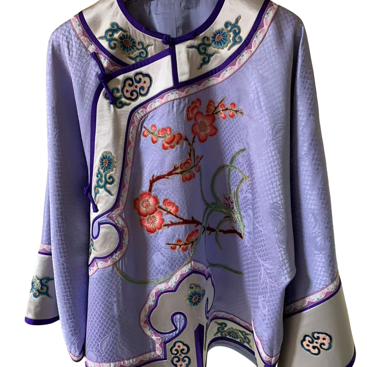 刺绣斜襟如意头薄款新中式汉服女装传统古装紫色中国风中国风时尚