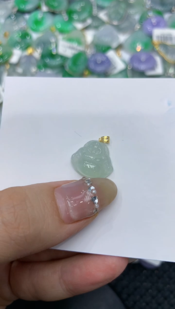 【闪购商品】翡翠颈饰18K金镶嵌222222222