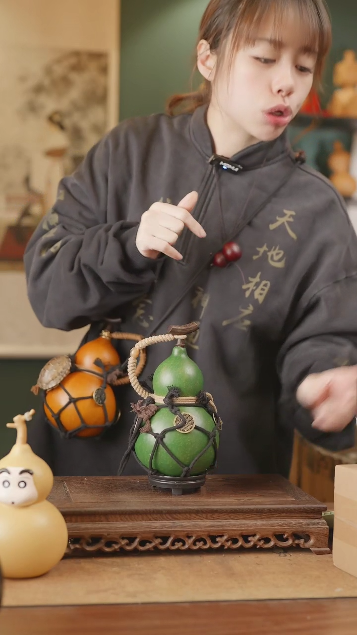 【闪购商品】73号精品天然大漆工艺防渗内胆酒葫芦~