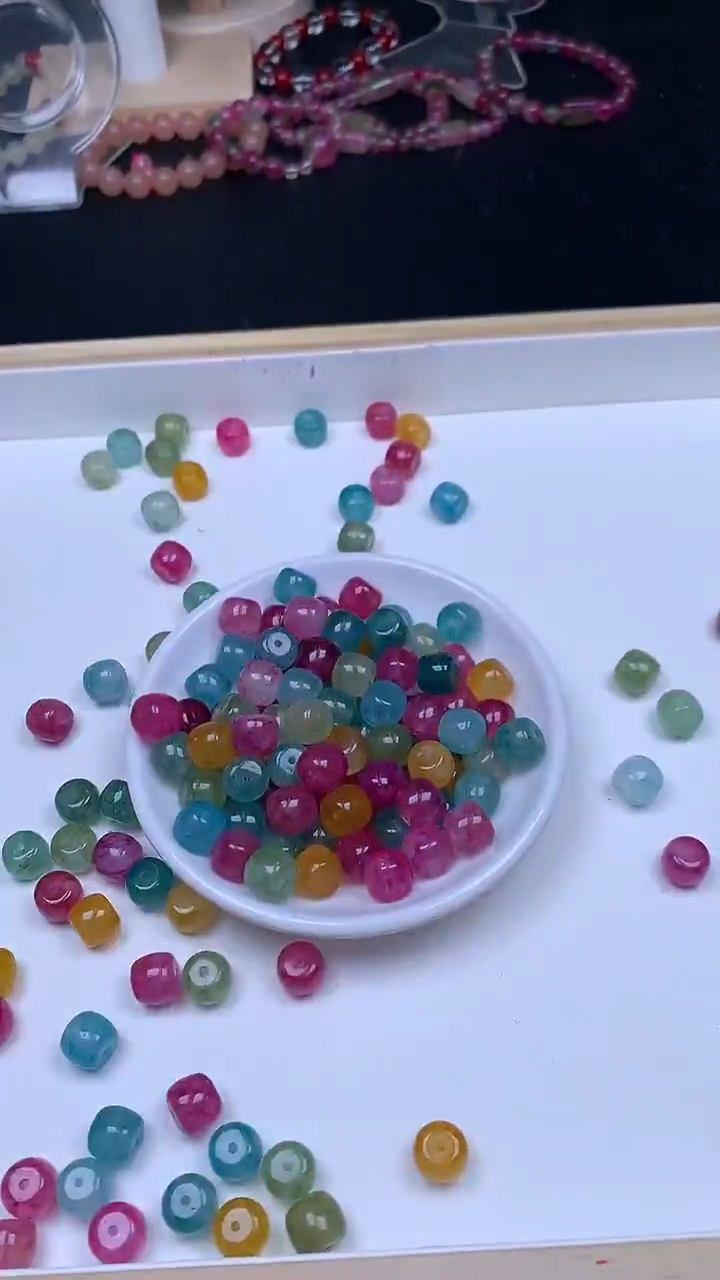 未镶嵌珠宝半成品碧玺小灯泡碧玺老型Y493卡9*10MM10颗