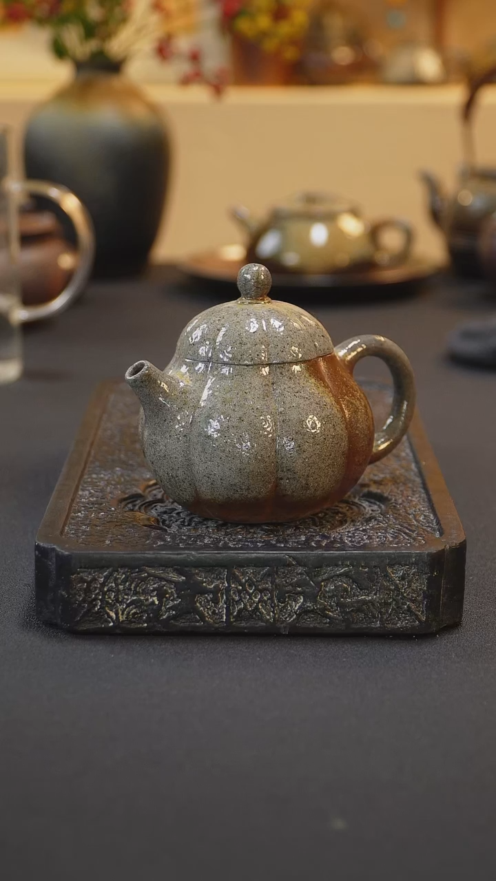 茶壶紫砂纯自然柴烧
