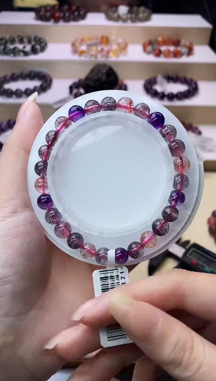 【闪购商品】水晶手链未镶嵌黑加仑超七7m+