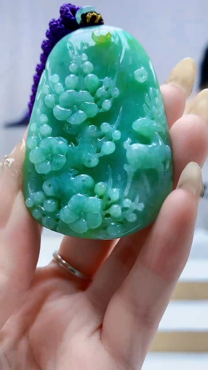 未镶嵌定制翡翠4868DD-毛货挂件174