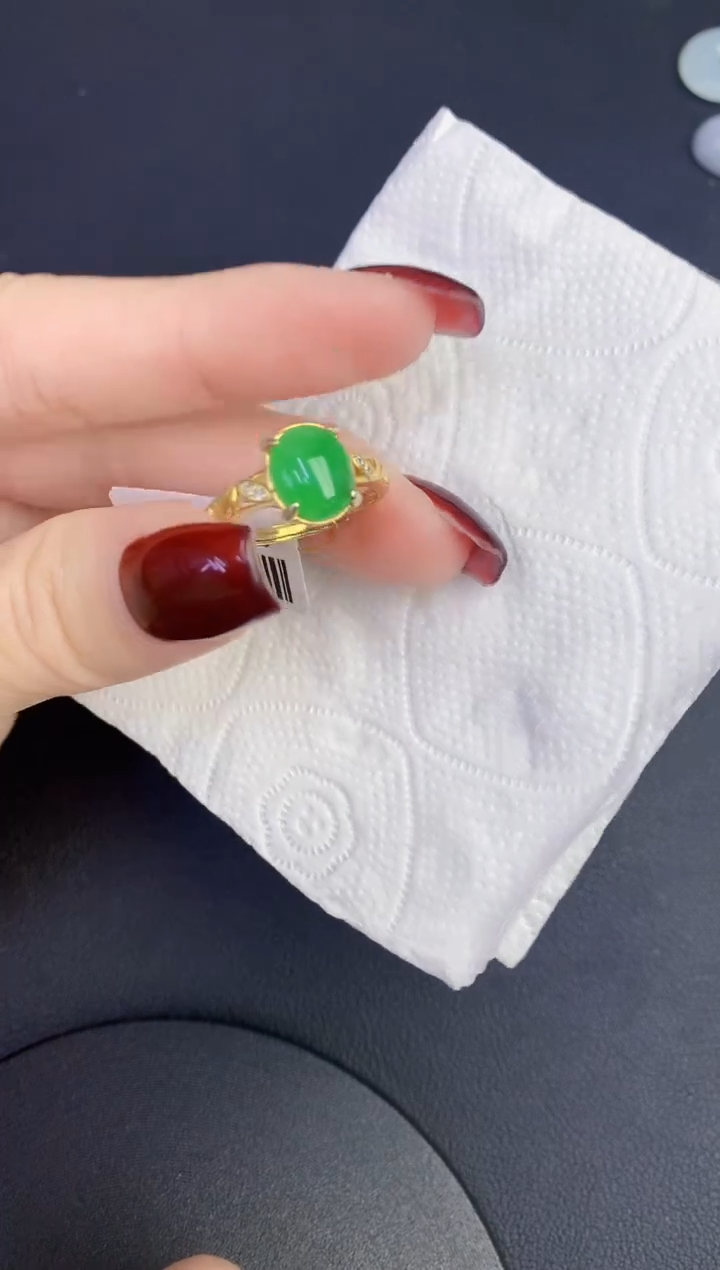 颈饰银S925镶嵌翡翠缅甸天然翡翠A货