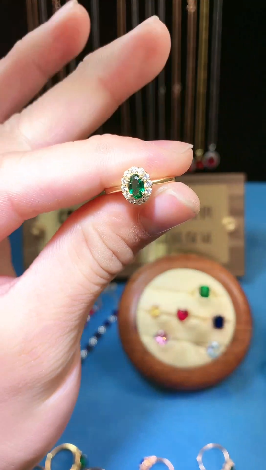 【闪购商品】透辉石戒指银S925镶嵌1111