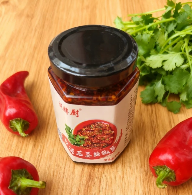 湖北竹溪香菜辣子芫荽辣椒拌饭拌面超下饭辣椒酱下饭菜风味辣酱