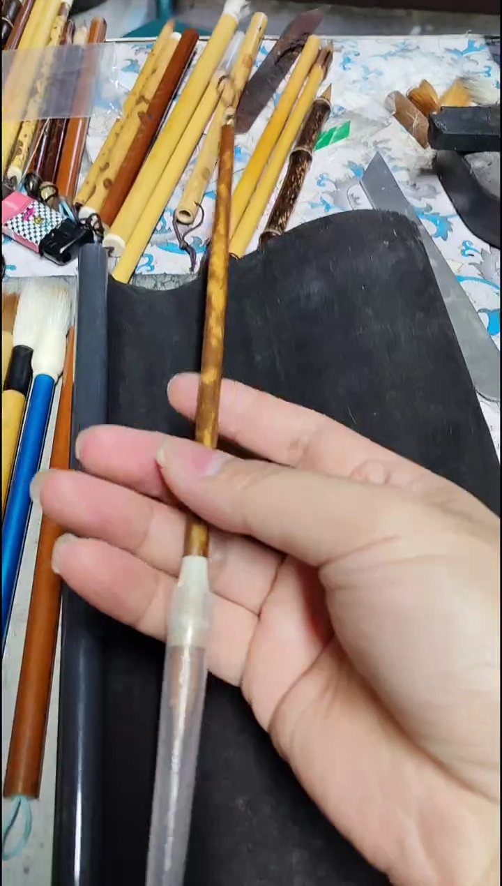 单支凤眼笔杆  奶尾加狼毫     笔杆瑕疵
