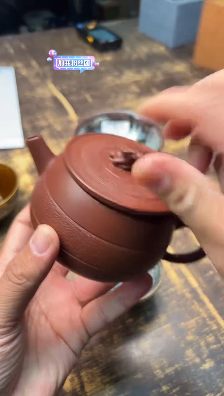 【闪购商品】/汤华刚紫朱泥牛转乾坤壶