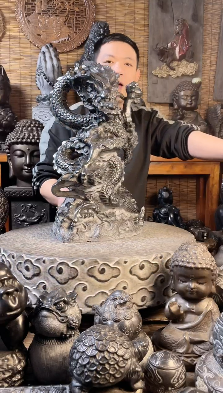 【闪购商品】50飞龙天然青石雕刻