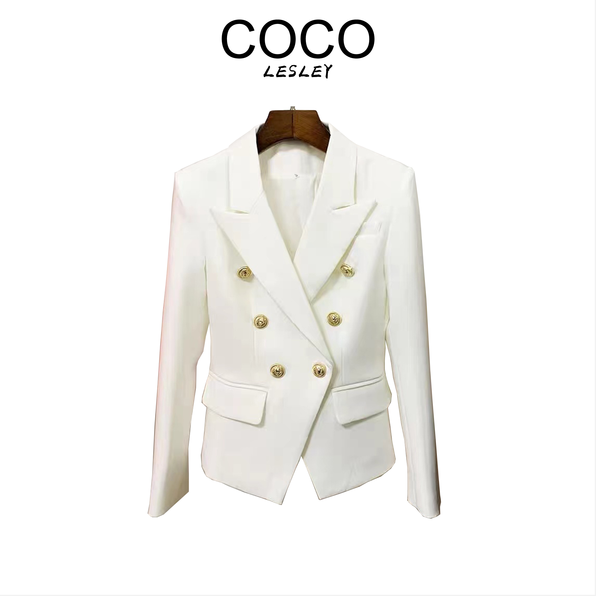 【久久】西装外套女秋新款双排扣修身通勤职场装-7292