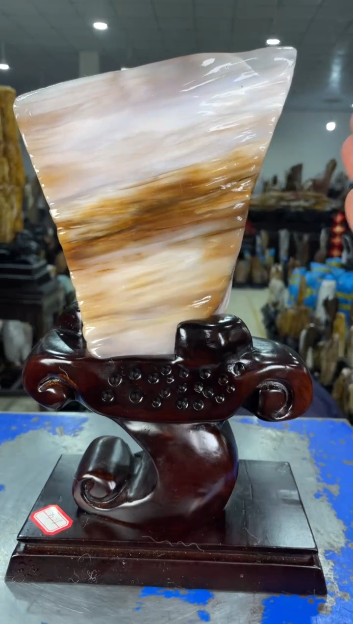 【闪购商品】硅化玉摆件未镶嵌21