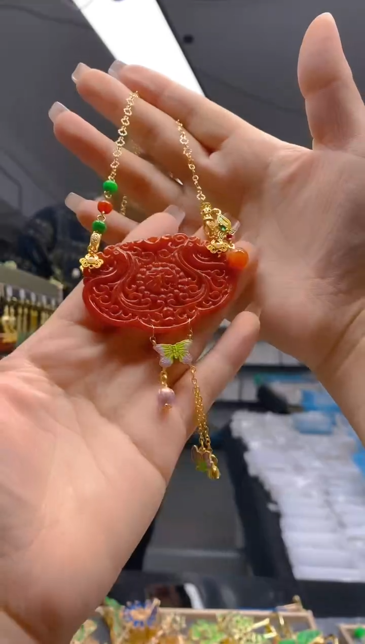 【闪购商品】翡翠耳饰合金355翡翠锁骨链