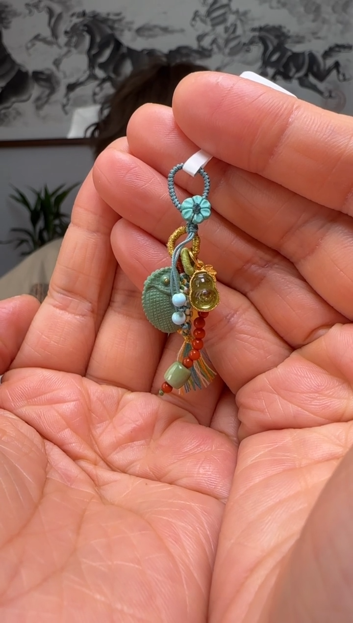 【闪购商品】绿松石提溜银S925镶嵌时尚百搭A346