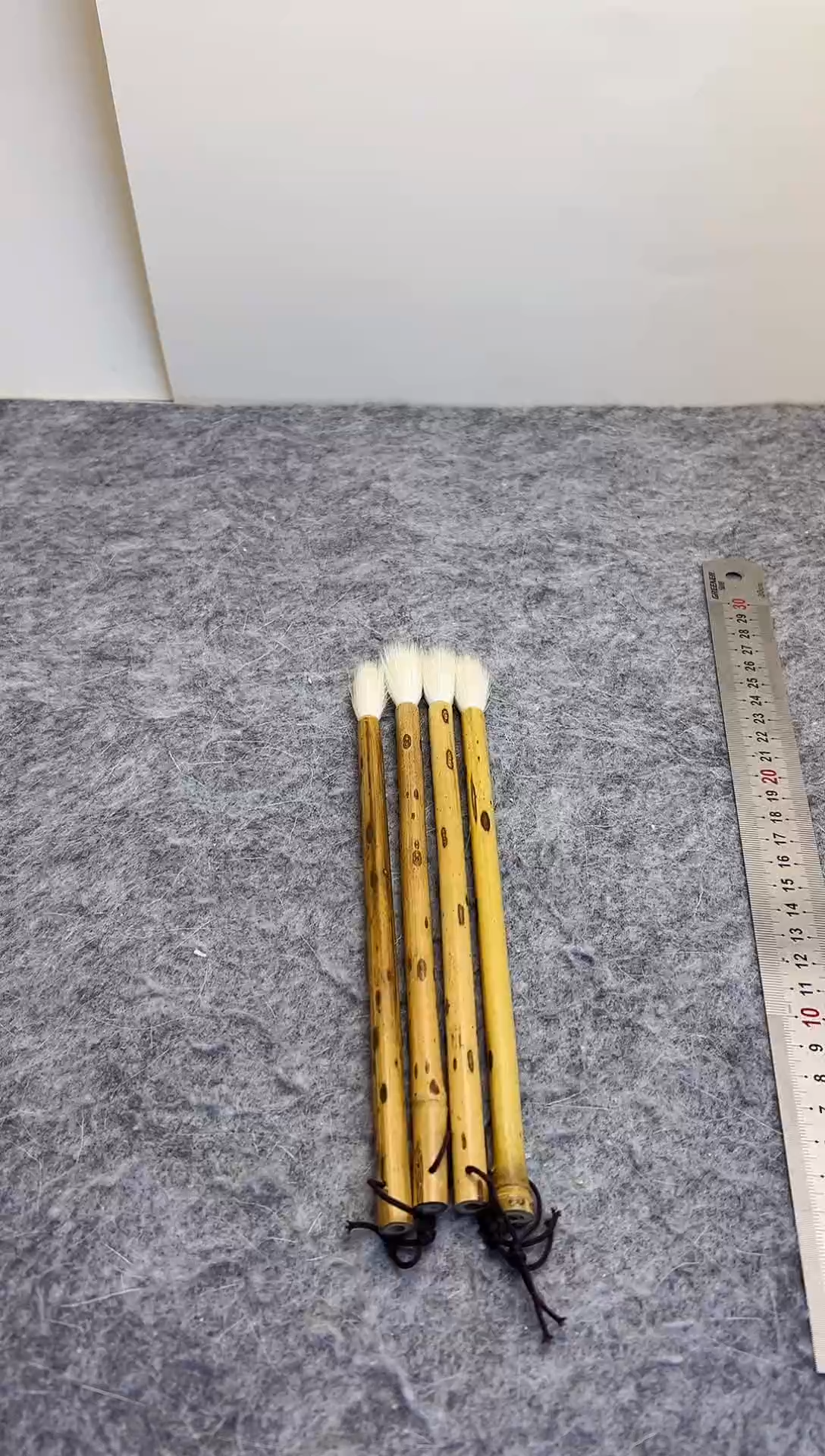 羊毫毛笔 4支 出锋3.0cm 老梅鹿笔杆