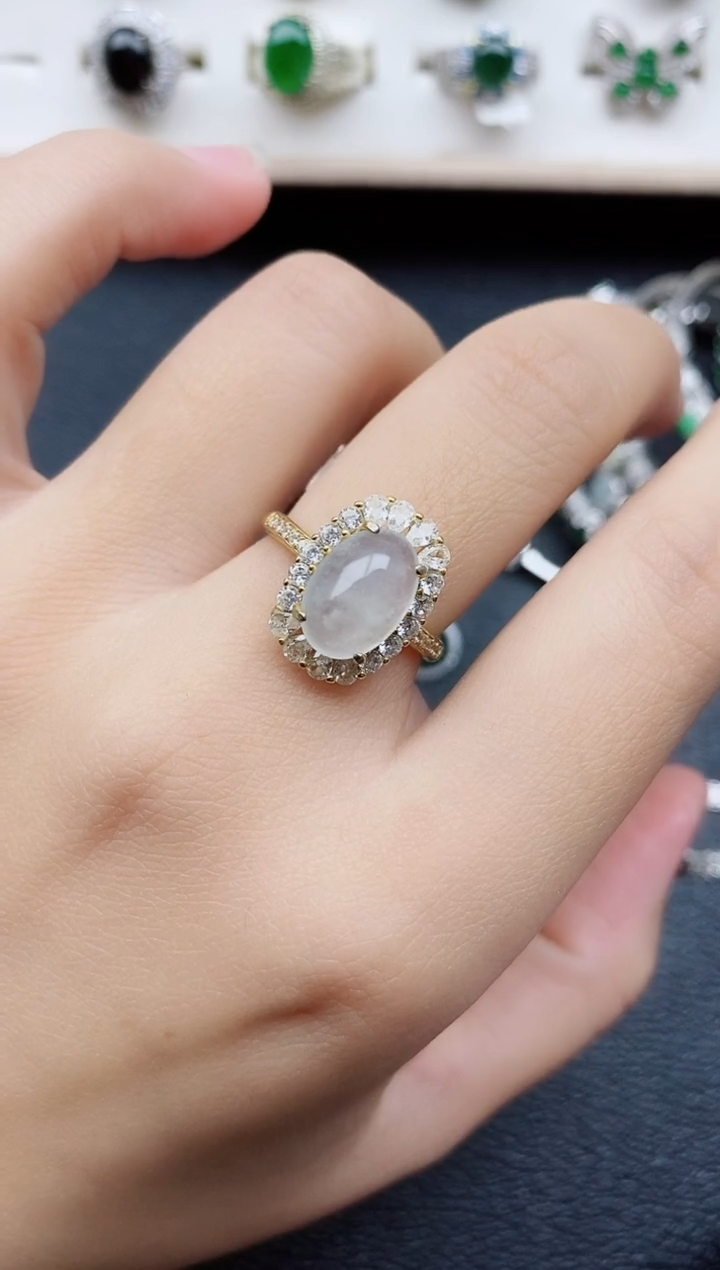 【闪购商品】翡翠戒指银S925镶嵌11111