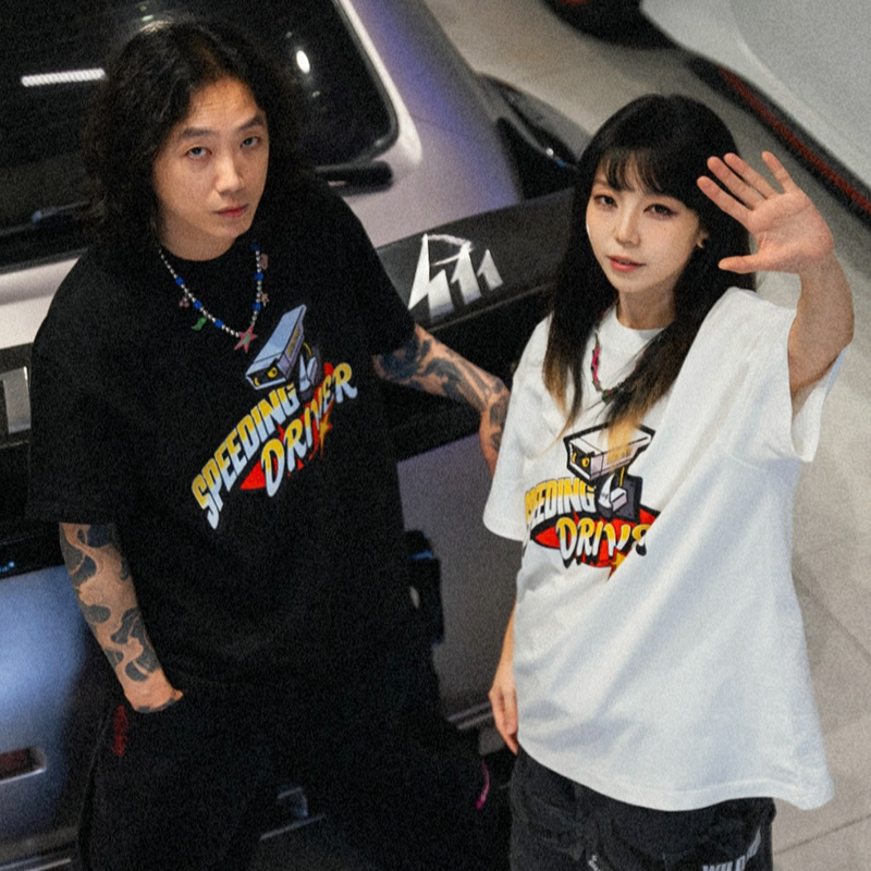 WILDSOUL-【高速摄像头】重磅300GT恤短袖纯棉圆领夏季男装宽松