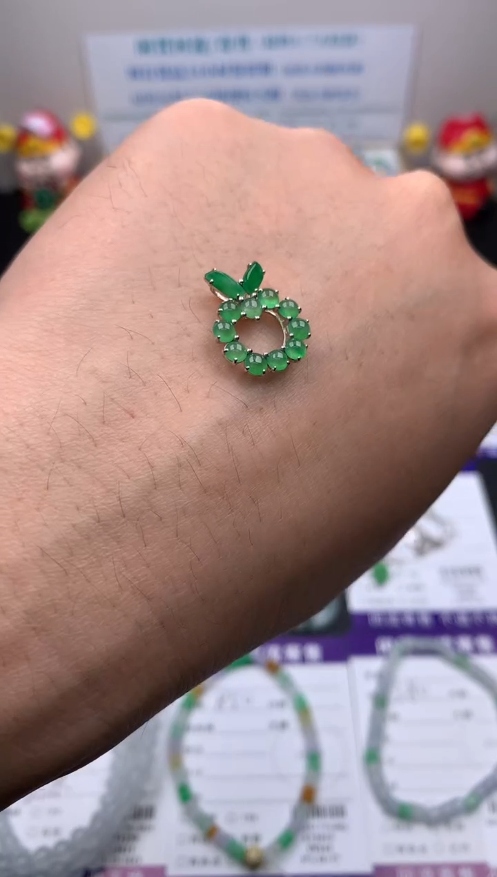 【闪购商品】定制翡翠18K金镶嵌模式推广期24小时鉴赏期