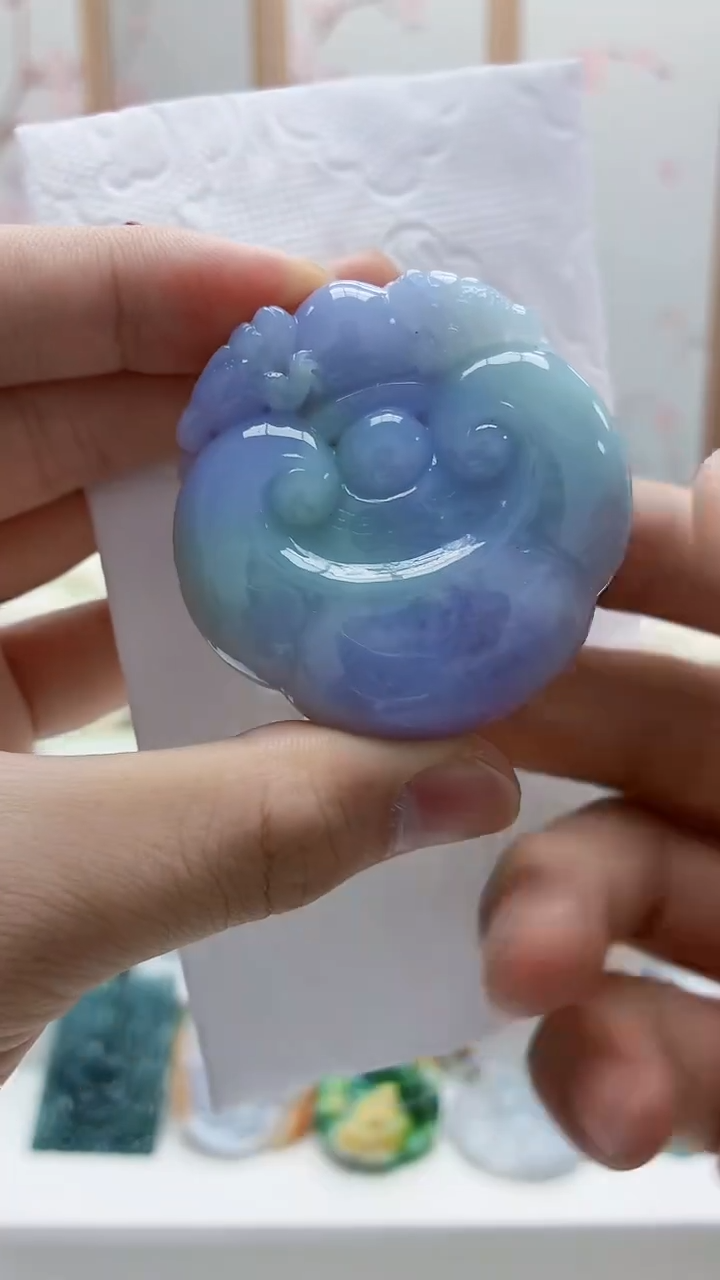 未镶嵌定制翡翠4852bb-毛货挂件30